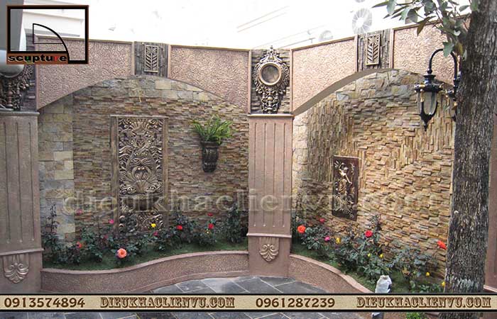 Phù điêu châu Âu trang trí sân vườn